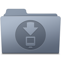 Downloads Folder Graphite Icon 256x256 png